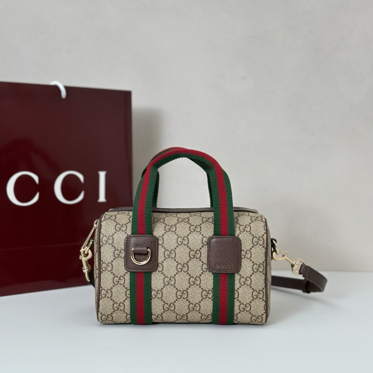GUCCI 구찌 미니 GG 더플백