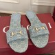 GUCCI 구찌 호스빗 GG 캔버스 슬라이드 샌들